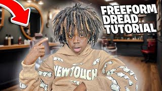 HOW TO GET FREEFORMAFRO DREADS TUTORIAL VERY EASY [upl. by Ahsemat571]