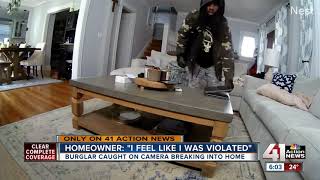 Burglar caught on camera breaking into home [upl. by Aecila]