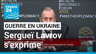 REPLAY  La Russie veut poursuivre le dialogue dit Lavrov après un entretien avec Kuleba [upl. by Yauq]