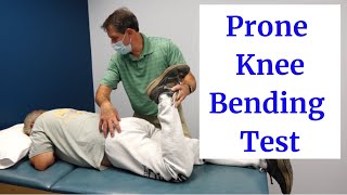 Prone Knee Bending TestReversed Lasegues Test [upl. by Pascha]