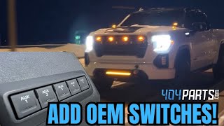 GMC Sierra  CHEVROLET Silverado OEM Genuine Upfitter Auxiliary Switch Upgrade [upl. by Bela]