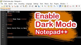 how to change notepad theme into dark  convert notepad into dark mode [upl. by Anselm185]