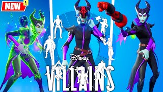 Fortnite x Disney Villains Maleficent Skin doin Glitched BuiltIn Emotes amp Funny Dances [upl. by Johnathan97]