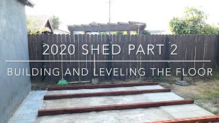 Building a Costco Yardline Stirling Shed Part 2 Building and leveling the floor [upl. by Pirri]