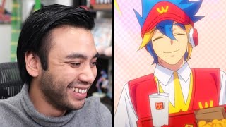 Gigguk Reacts to McDonalds Anime  News [upl. by Joli]