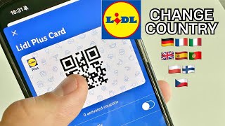 How to change countryregion in the Lidl Plus app to use your customer card in another country [upl. by Chenay]