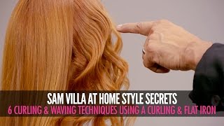 6 Different Ways To Curl Your Hair  Sam Villa [upl. by Htessil]