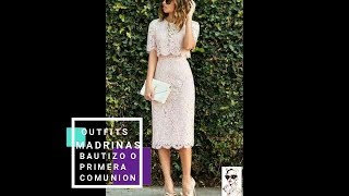 OUTFITS PARA MADRINA DE BAUTIZO O PRIMERA COMUNION [upl. by Liris]