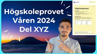 Högskoleprovet Våren 2024  LÖSNINGAR Provpass 2  XYZ [upl. by Ardme149]