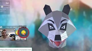 Creation of a custom Facerig racoon 3D model [upl. by Cown]