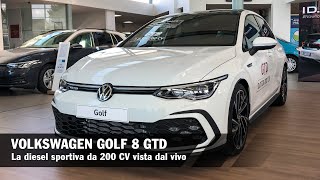 Volkswagen Golf 8 GTD 2021  La Diesel sportiva da 200 CV vista DAL VIVO ENG SUBS [upl. by Federico339]