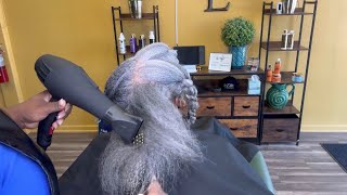 Long gray hair care How to keep volume in your hair [upl. by Ytsrik885]