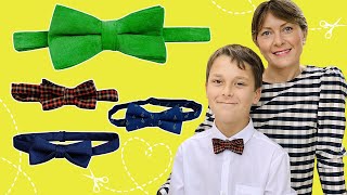 How to Make A Bow Tie  DIY Boys Clip on Bow Tie  Perfect for Silbon Fashion Garments [upl. by Bywaters755]