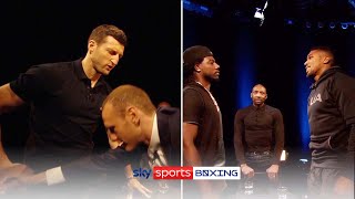 TENSE handshakes on The Gloves Are Off Featuring Froch Groves Bellew Joshua and more [upl. by Karlen]