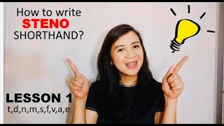 How to write steno shorthand STENO TUTORIAL  Lesson 1 [upl. by Artie]