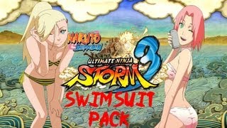 Naruto Ultimate Ninja Storm 3 Swimsuit Pack Showcase BIkini Pack [upl. by Novrej]