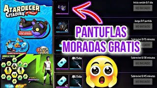 Cómo reclamar las nuevas  Pantuflas Moradas Gratis en Free Fire 😀 [upl. by Lynette]