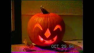 VHS Found Footage  Halloween Pumpkin 1994 Vintage 90s Nostalgia [upl. by Kwasi589]