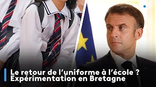 Retour de luniforme à lécole  Une première expérimentation en Bretagne [upl. by Balfour]