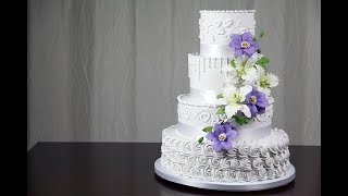 How To Make your Own Buttercream Wedding Cake  Part 2  Global Sugar Art [upl. by Isoais116]