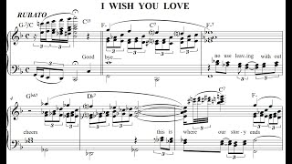 I Wish You Love Que restetil de nos amours  Piano  Lyrics [upl. by Nahtanoy]