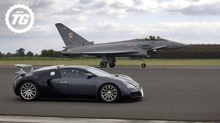 Bugatti Veyron vs Euro Fighter  Top Gear Series 10 [upl. by Yot]