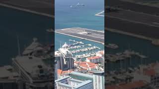 Why is Gibraltar Airport dangerous shorts plane road [upl. by Nazario]