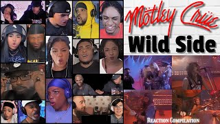 REACTION COMPILATION  Motley Crue  Wild Side  First Time Mashup [upl. by Tterrab617]