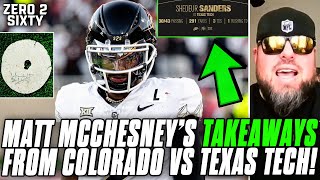 Matt McChesneys TAKEAWAYS From Colorado vs Texas Tech [upl. by Hollinger]