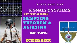 Sampling Theorem Nyquist rate amp AliasingSignals amp Systems  ACT 304  Module 4 [upl. by Adirem]