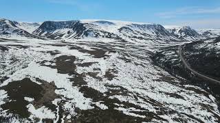 Dramatic 4K Tablelands Newfoundland drone view [upl. by Inaffyt]