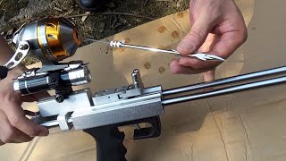 Hunting Slingshot Rifle How Set Fish Wheel Dart  Ready to Hunt  Most detailed video Slingshot Gun [upl. by Aiam327]