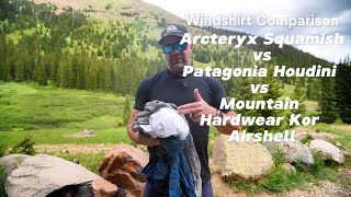 Best Wind Shell Arcteryx Squamish vs Patagonia Houdini vs Mountain Hardwear Kor Airshell [upl. by Vasquez549]