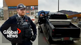 Sovereign citizen questions BC police over traffic stop in viral clip [upl. by Desma788]