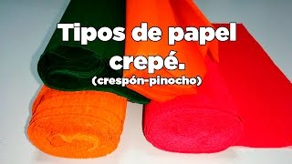 Tipos de papel crepe crespón o pinocho Types of paper crepe Eng subs [upl. by Gonagle407]