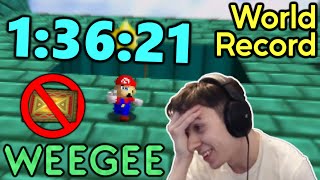 Super Mario 64 120 Star WR 13621 [upl. by Oleusnoc]