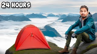 24 Hours On MountainWith Peace  Solo Camping [upl. by Suhcnip]