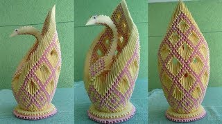 How To Make Swan Origami 3d [upl. by Beatrisa]