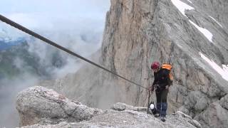 Discovery Dolomites Via Ferrata Punta Penia  Marmolada [upl. by Mesics]