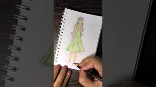 Coloring Anime shorts coloring pencildrawing coloredpencils animegirl fashionillustrations [upl. by Acinoj]