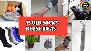 13 New uses for your Old socks  Old socks Reuse ideas  Useful Hacks using old socks [upl. by Tsugua]