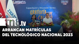 Inicia proceso de matrículas 2023 en centros tecnológicos de Nicaragua [upl. by Yrekcaz]