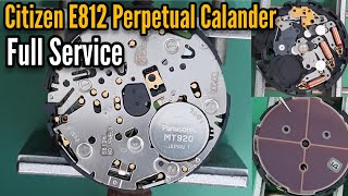 CITIZEN E812 EcoDrive Perpetual Calendar Full Service Tutorial  Assembly Disassembly  SolimBD [upl. by Annauqal]