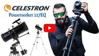 En Kaliteli Yarı Profesyonel Teleskop Celestron PowerSeeker 127EQ [upl. by Clapper697]