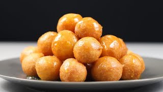 Sweet Ball  Homemade Loukoumades  Lukaimat  How To Make Famous Arabian Dessert Lukaimat [upl. by Harman]