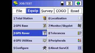 Carlson SurvCE Tutorial Setting up an S320 Base with an S321 Rover [upl. by Ariajaj]