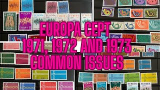 Europa CEPT 1971 1972 and 1973 common issues [upl. by Kalikow]