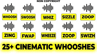 25 FREE CINEMATIC WHOOSHES Sound Effects No Copyright  WHOOSHES SOUND EFFECT  FREE SOUND EFFECT [upl. by Cathy325]