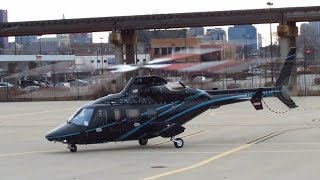 HeliFlite Bell 430 N432HF Helicopter Landing at Vertiport Chicago 43IL 03052018 [upl. by Nakada]