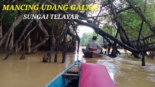 Mancing udang galah sungai diarus derasmancing udang galah Kalimantan [upl. by Nirda]